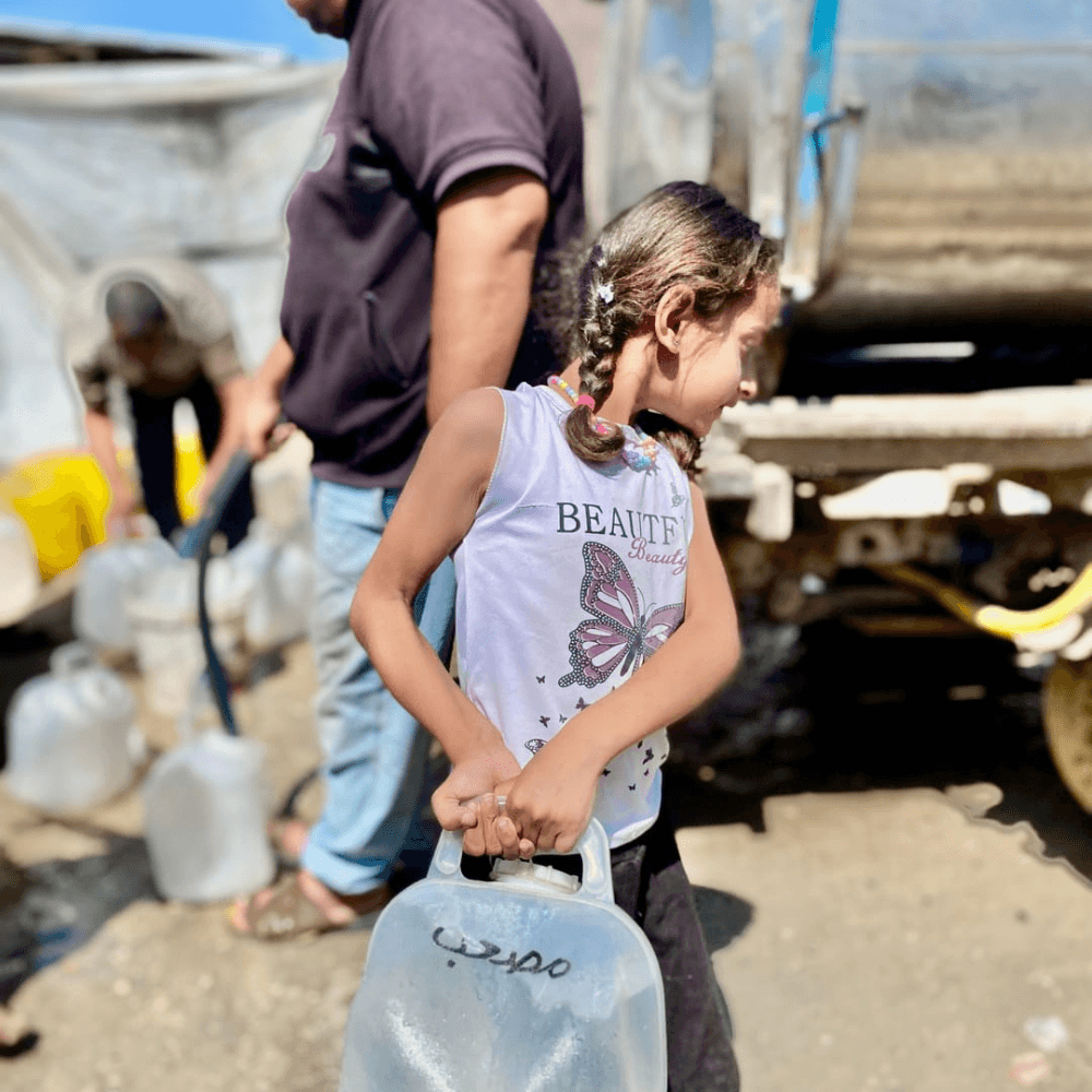 Distribution d'eau à Gaza