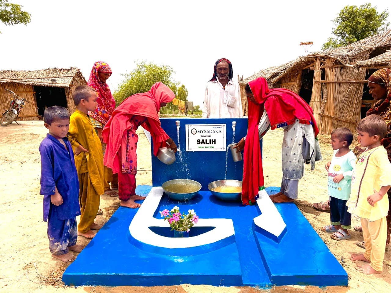 Puits d'eau au Pakistan dédié à un proche